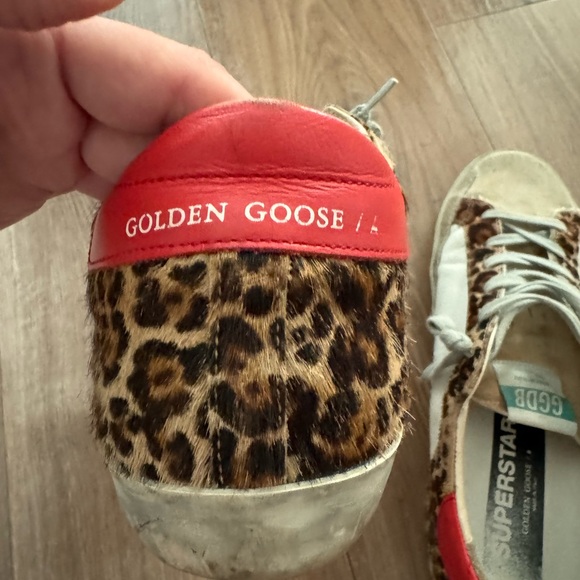 Golden Goose Leopard Sneakers with Red and White Details - Picture 4 of 8